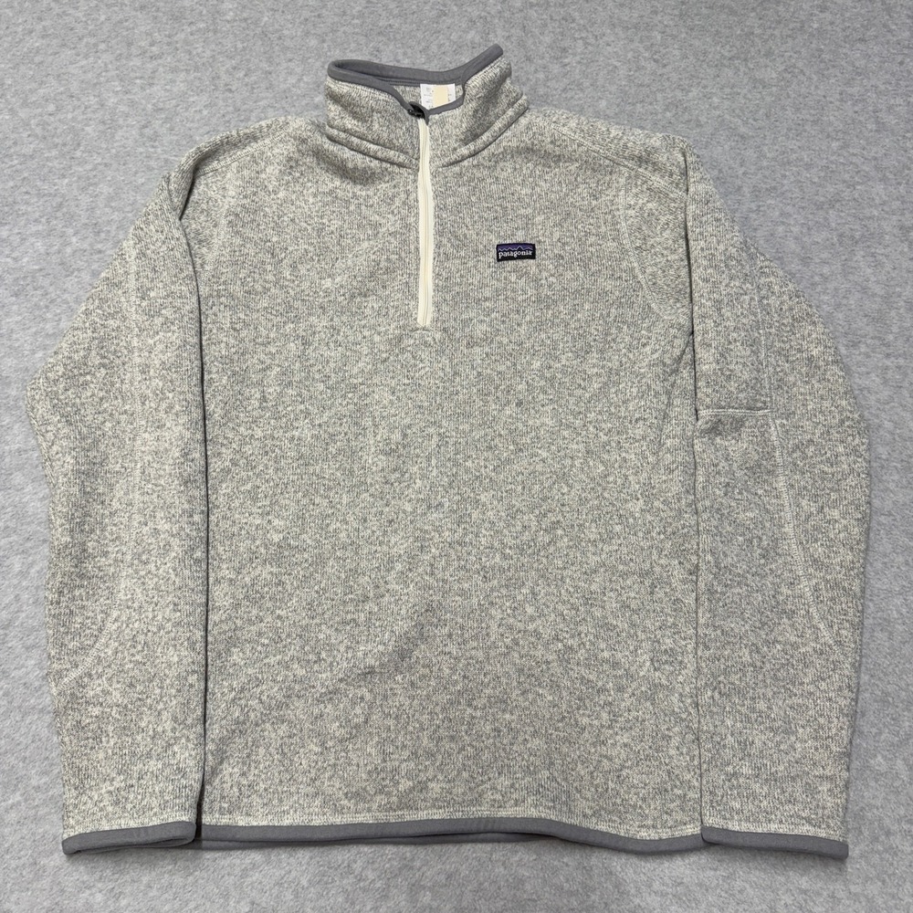 Patagonia Better Sweater Womens Large Gray 1/4 Zip Fleece Pullover Warm Hiking